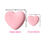 Heart Shaped Nourishing Multi-Use Balm, with mirror, organic makeup