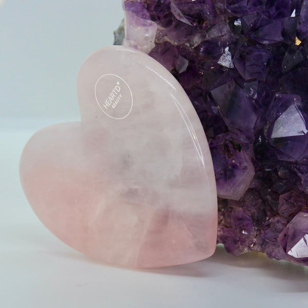 Heart-shaped Natural Rose Quartz Gua Sha