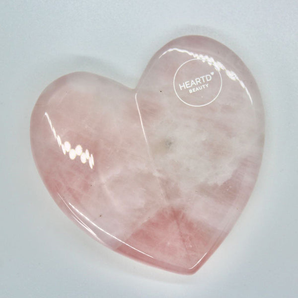 Heart-shaped Natural Rose Quartz Gua Sha